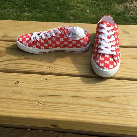 Row One Nebraska Cornhuskers Sneakers Red White 6 - Picture 16 of 16